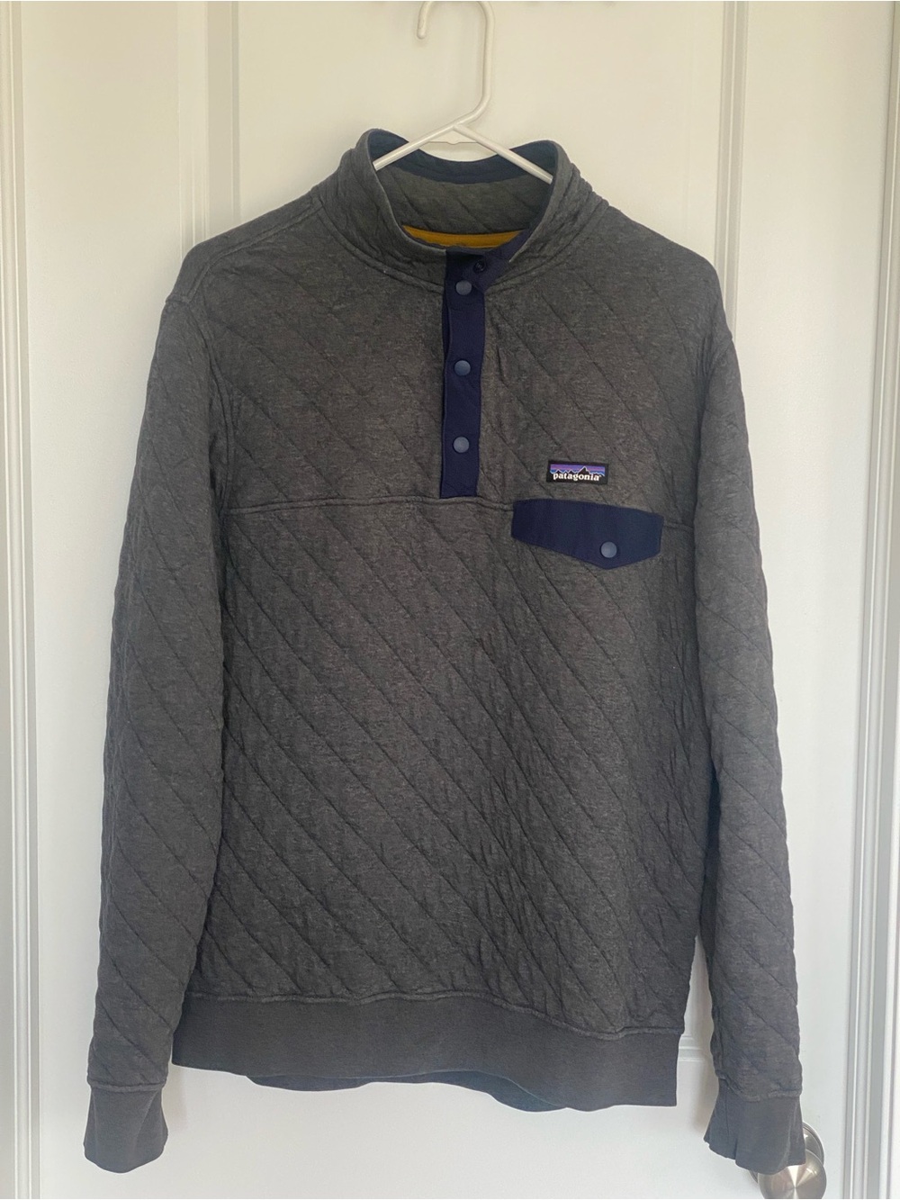 Men's Organic Cotton Quilt Snap-T® Pullover Medium Forge Grey